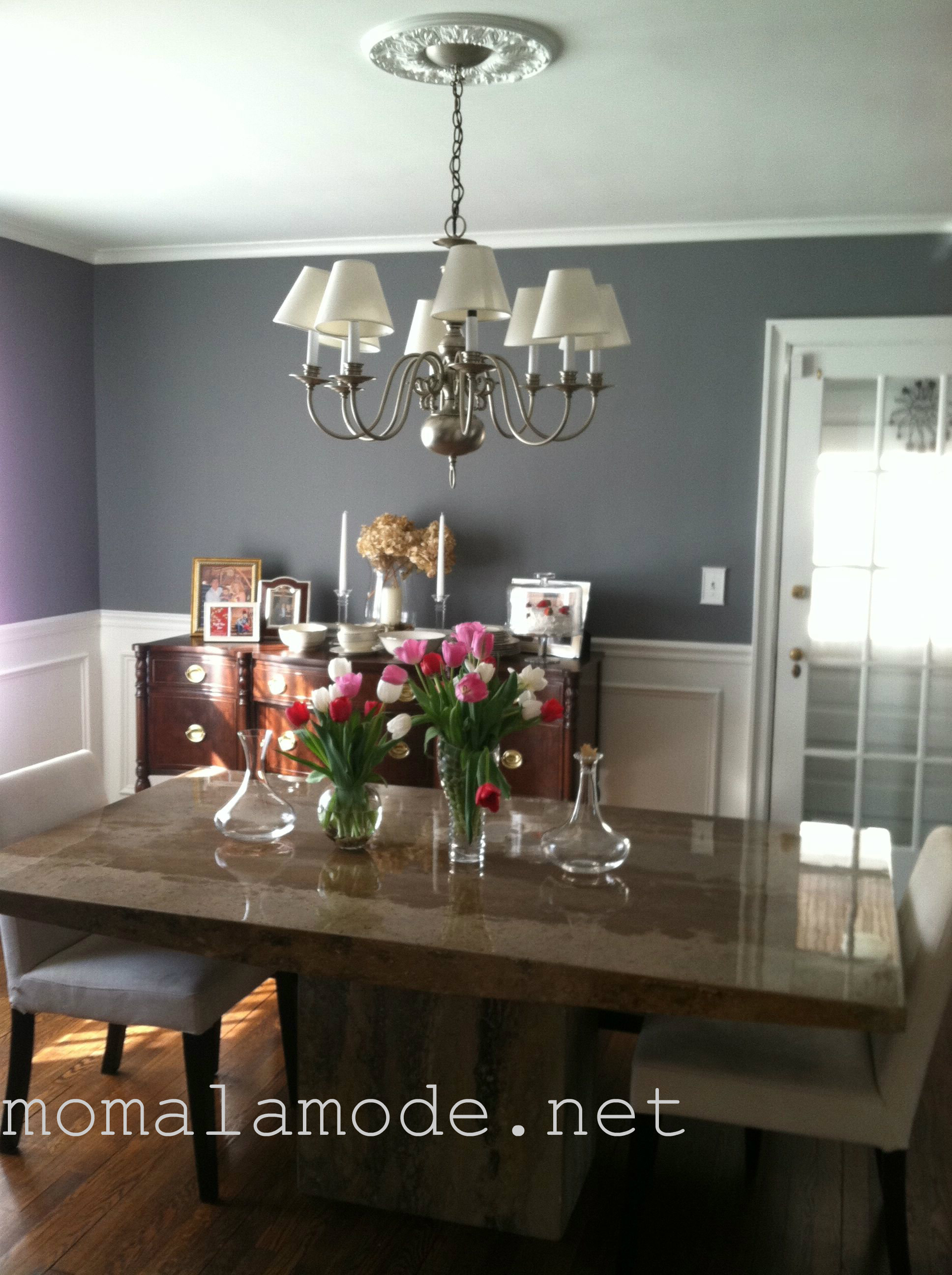 Almost finished product: my great gray dining room