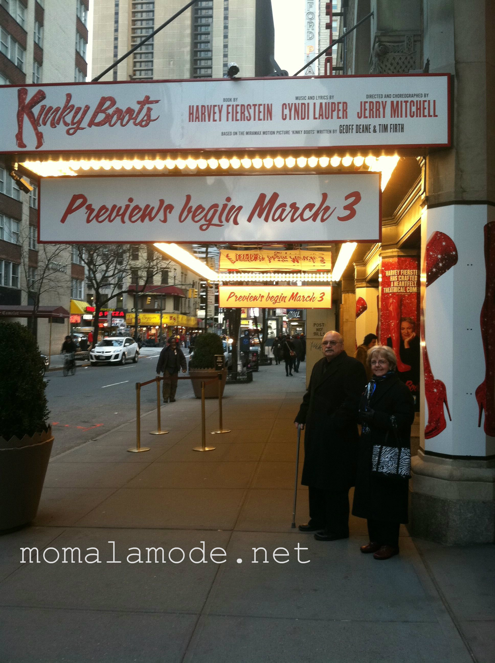 My parents outside of the Hirschfeld Theatre
