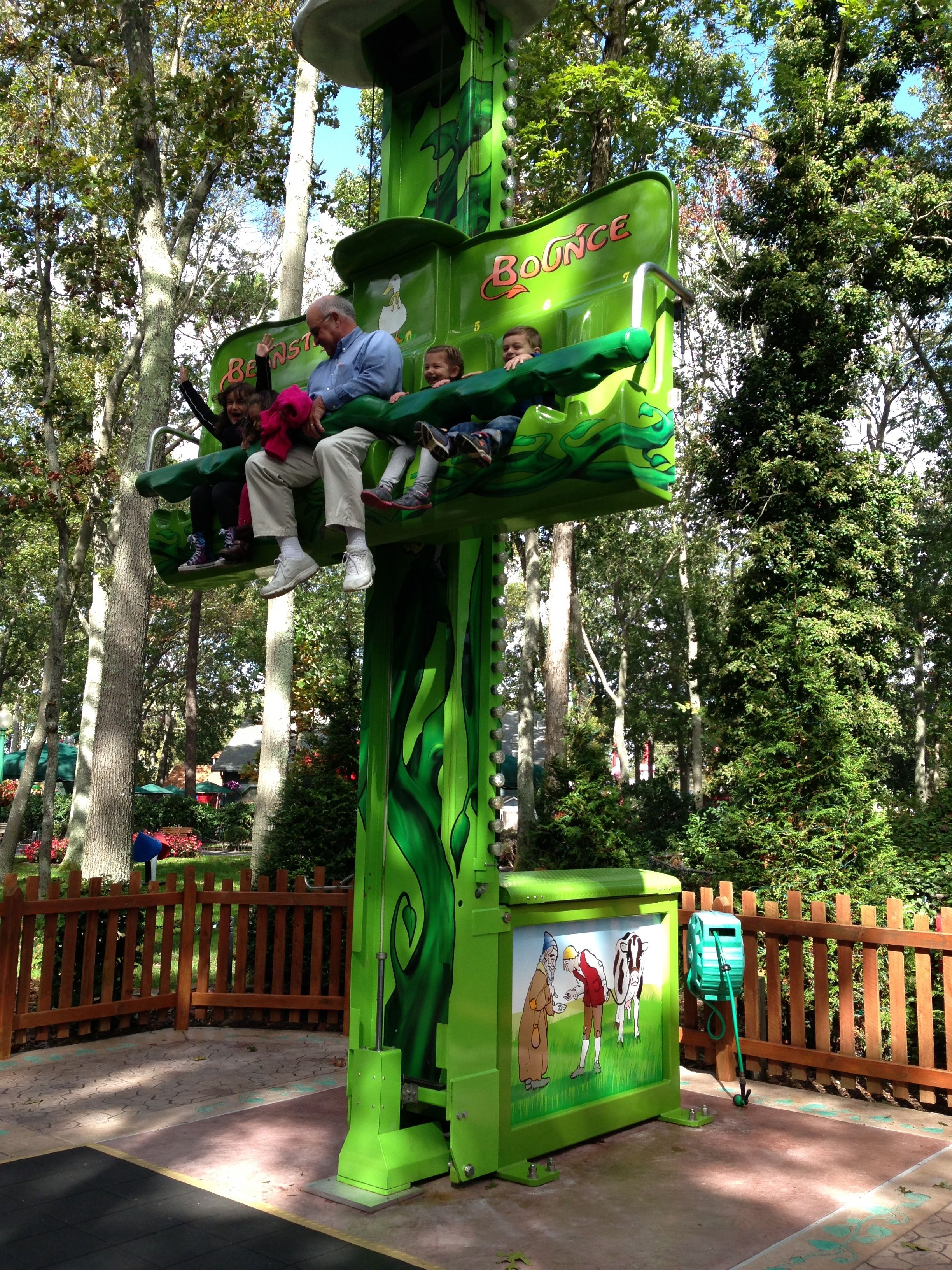 The Bean Stalk Ride was Roc's favorite by far! (In addition to the seasonal activities, all rides are fully-functioning, too!)