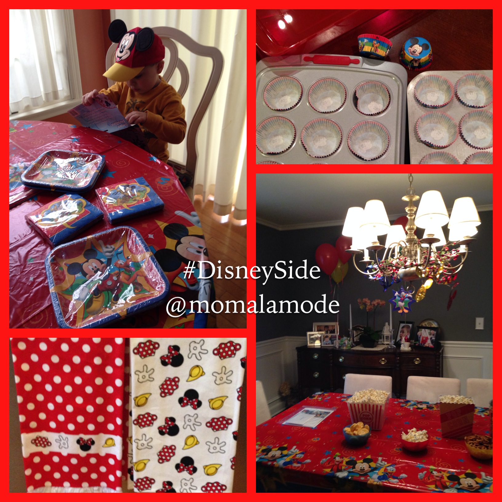 Decorations and prepping for our #DisneySide party