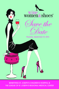 Women Wine Shoes Save the Date
