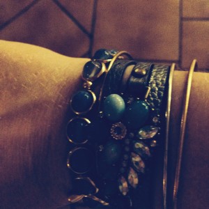 Brett Lauren stack of bracelets