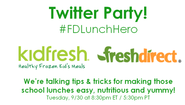 Join Us for a Kidfresh & FreshDirect Twitter Party! – Tues, 9/30 at 8:30pm ET